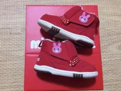 ミキハウス ホットビスケッツ 子供ブーツ あったかブーツ　13cm レッド