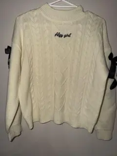 Algy girl ケーブルニットセーター アイボリー