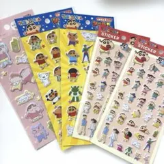 クレヨンしんちゃん ふわふわ ぷっくり シール 5枚