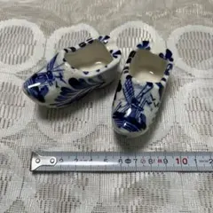 オランダ製　デルフト陶器の木靴のサムネイル