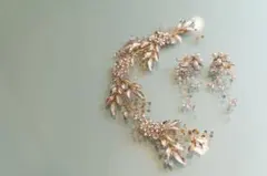 ウェディング ヘッドドレス イヤリング セット