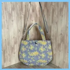 ミニバック　ポシェット　ショルダーバック　ミモザ　ハンドメイド