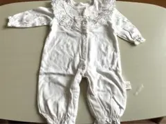 COCOBABY ホワイト ツーウェイオール 帽子付き　サイズ50