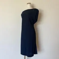 新品　CLANE クラネ　フレンチスリーブ　ワンピース　ネイビー　日本製のサムネイル