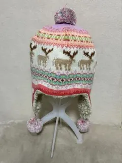 GAPニット帽 ポンポン付き