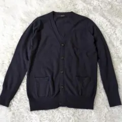 ZUCCA ズッカ　カシミヤ混　シルク混　カーディガン　ネイビーのサムネイル