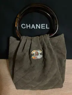 CHANELノベルティステッチキルティングトートバッグ