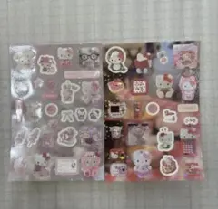 ハローキティ ホログラムシール 赤 ピンク 2枚