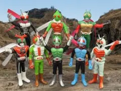 当時物】ポピー 仮面ライダーV3 カニレーザー ミニソフビ マシン