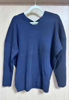 レプシム　LEPSIM ニット　ネイビー　紺色　レディース　Vネック