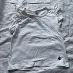 PETIT BATEAU フリルTシャツ ホワイト 95cmのサムネイル