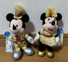 TDR30周年ミッキー ミニー ぬいぐるみバッジ（キーホルダーのおまけ付き）