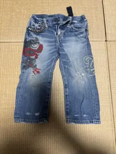 ヒスミニ　ダメージデニム