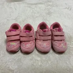 Mizuno ピンクキャンディ柄　ベビーシューズ２足セット