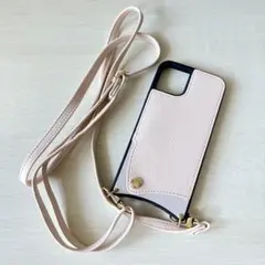 ベージュ レザー風 ストラップ付き iPhoneケース X XS 11Pro