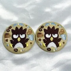 サンリオキャラクターズ 刺繍缶バッジ バッドばつ丸 セット