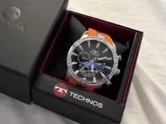 TECHNOS クロノグラフ 腕時計 T8636 ネイビー ラバーベルト - メルカリ