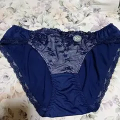 花柄レース付きネイビーショーツ LLサイズ新品
