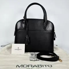 MORABITO モラビト DINA ディナ レザー 2way ハンドバッグ 黒