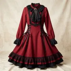 Victorian maiden レジメンクラシカルドールロングドレス ボルドー