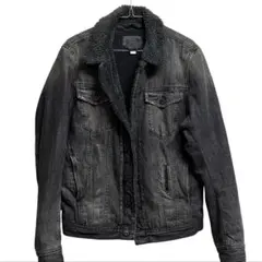 ディーゼル レディース ボアジャケット ジーンズ ジージャン 黒 used加工