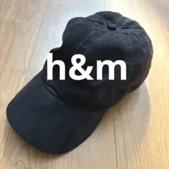 H&M メンズ　キャップ ブラック スエード調