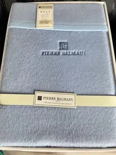 PIERRE BALMAIN 純毛毛布 ウール1140×200cm ブルーのサムネイル