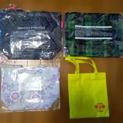 トートバッグセット 花柄 チェック柄 エコバッグ