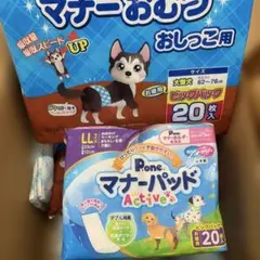 P.one の男の子用おむつ大型犬用48枚とマナーパッドLL29枚 セットのサムネイル
