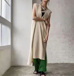 【最終価格】Link original ハイウエストマークスリットパンツ