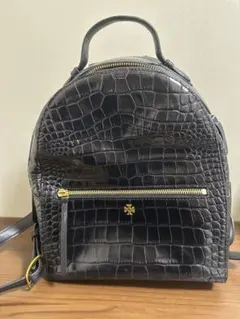 トリバーチ クロコ型押し リュック