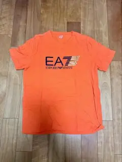 EMPORIO ARMANI EA7 オレンジ Vネック Tシャツ