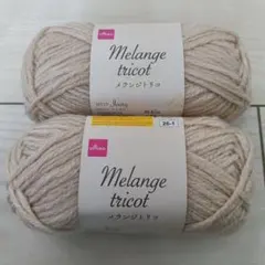 DAISO Melange tricot 毛糸 2玉 アイボリー