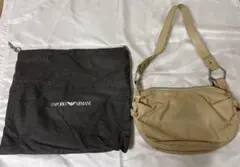 Emporio Armani ベージュ　レザー　パーティバック