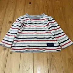 80 ムージョンジョン　 ストライプ 長袖Tシャツ　ロンT カットソー