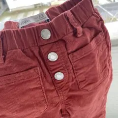 ZARA コーデュロイパンツ 2-3歳 赤