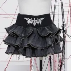 新品【Grrr the Lipper】希少第1段 悪魔NOジップスカート グレー
