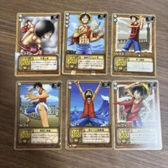 絶版 旧ワンピースカード ルフィ海賊団 ルフィ ゾロ サンジ レア5枚