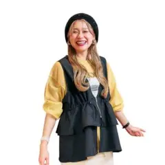 レプシィム　レププロ　ゆきはベスト　ブラック　ギャザー2WAYベスト　ゆきは企画