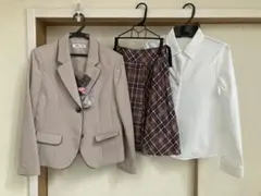 卒服 セレモニー ベージュ スーツ・ブレザー セット160 女の子 女子