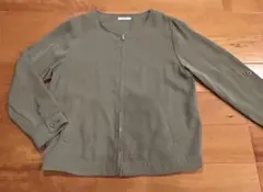 GLACIER ノーカラージャケット ブルゾン オリーブグリーンのサムネイル