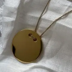 美品 ユナイテッドアローズ ゴールドコインネックレス ミニマルデザイン ロング