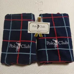 Polo Club チェック柄パイルハンカチ 2枚セット新品
