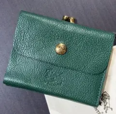 【新品未使用】イルビゾンテ 二つ折り がま口 財布 グリーン