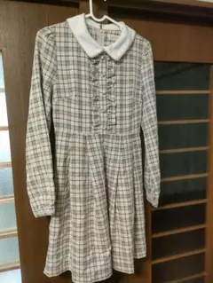 LODISPOTTO チェック柄ワンピース 襟あり