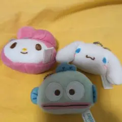 マイメロディ・シナモロール・魚のぬいぐるみ3点セット