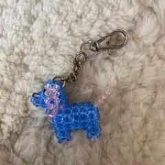 犬 ビーズ キーホルダー