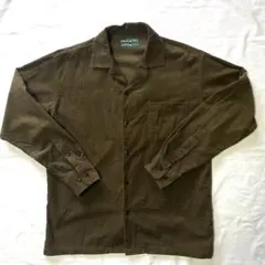 【BROWN by2-tacs】オープンカラーシャツ　コーデュロイ　Mサイズのサムネイル