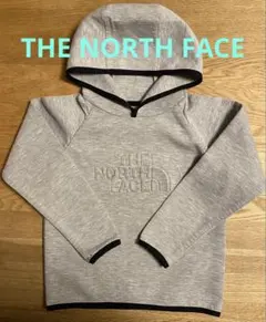 【THE NORTH FACE】グレー フード付きパーカー 人気エンボスデザイン
