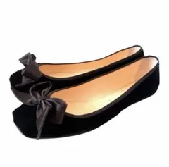 【極美品】Christian Louboutin バレエシューズ ベロア　25㎝